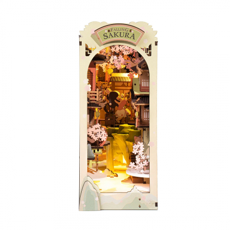 Casute DIY - Book Nook, Cotor de carte DIY, Orasul florilor de Cires, 240 piese