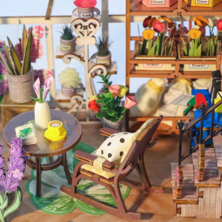 Puzzle 3D, Cotor de carte DIY, Sera si flori, 55 piese [3]
