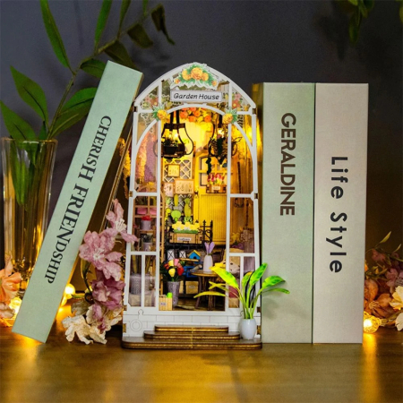 Puzzle 3D, Cotor de carte DIY, Sera si flori, 55 piese [8]