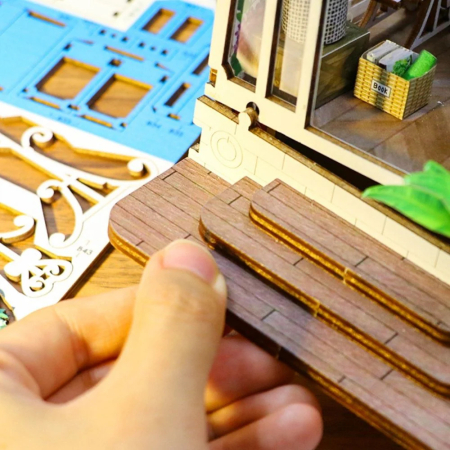 Puzzle 3D, Cotor de carte DIY, Sera si flori, 55 piese [7]