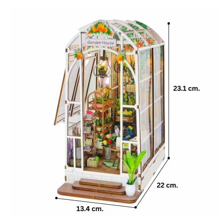Puzzle 3D, Cotor de carte DIY, Sera si flori, 55 piese [9]