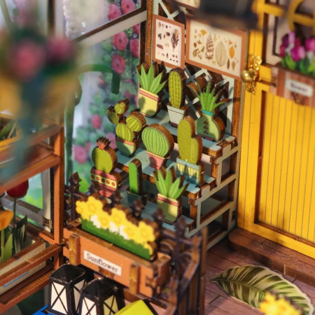 Puzzle 3D, Cotor de carte DIY, Sera si flori, 55 piese [5]
