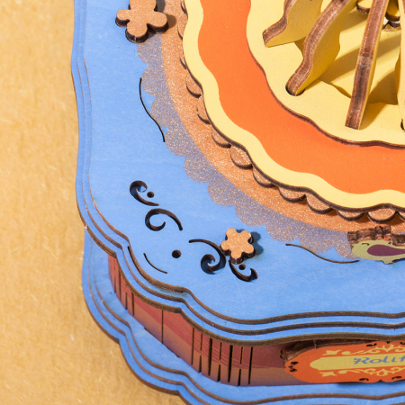 Puzzle 3D Cutie Muzicala, Gramofon vintage, Lemn [2]