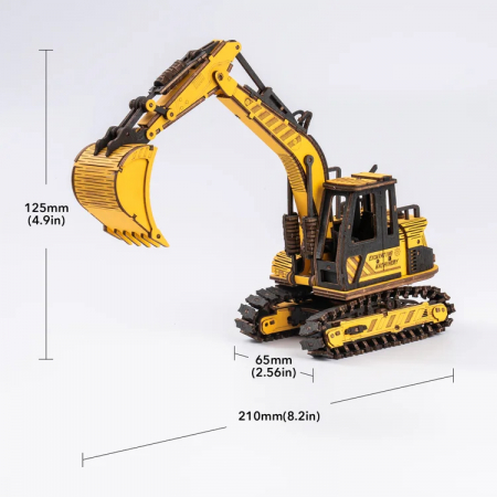 Puzzle 3D, de lemn, Excavator, 395 piese [5]
