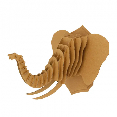 Jucarii DIY - Puzzle 3D, din carton, Elefant, 24 piese
