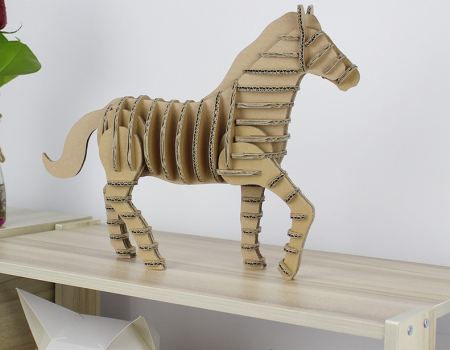 Puzzle 3D, din carton, Cal, 60 piese [3]