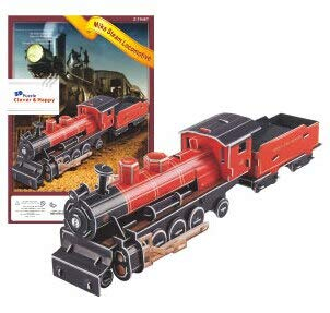 Puzzle 3D, din carton, Tren, 80 piese [0]