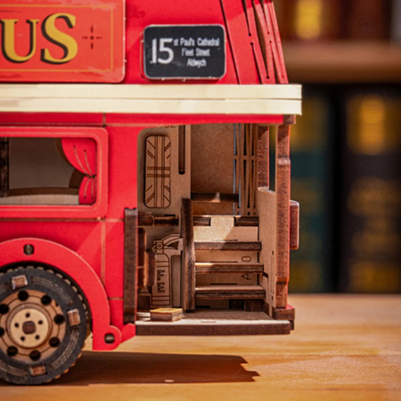 Puzzle 3D, din lemn, Autobuz londonez, 255 piese [9]