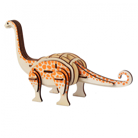 Puzzle 3D , din lemn, Brontozaur, 36 piese [1]