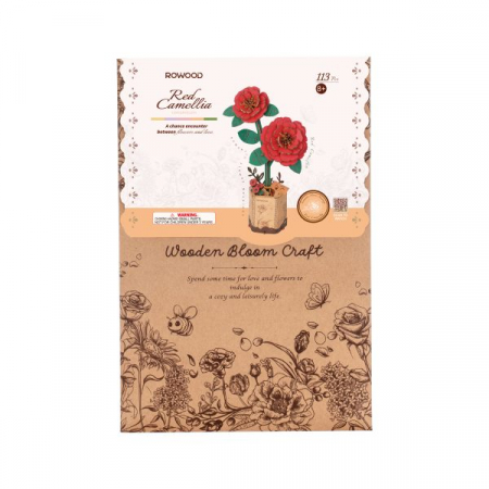 Puzzle 3D, din lemn, Camelie, 113 piese [5]
