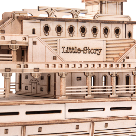 Puzzle 3D, din lemn, Vapor cu aburi, 384 piese [10]