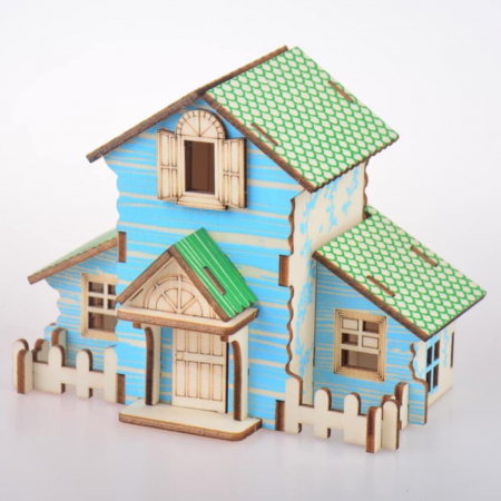 Puzzle 3D, din lemn, Casuta padurarului, 22 piese [3]