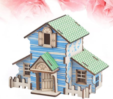 Puzzle 3D, din lemn, Casuta padurarului, 22 piese [5]