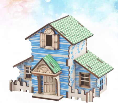 Puzzle 3D, din lemn, Casuta padurarului, 22 piese [2]