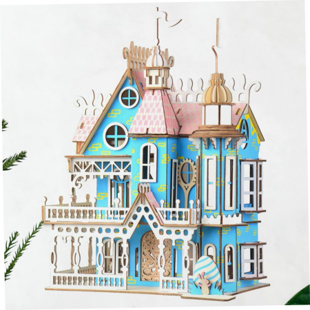 Puzzle 3D, din lemn, Vila fantastica, 174 piese [1]