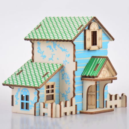 Puzzle 3D, din lemn, Casuta padurarului, 22 piese [7]