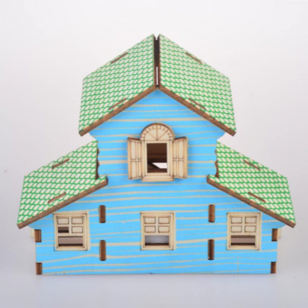 Puzzle 3D, din lemn, Casuta padurarului, 22 piese [4]