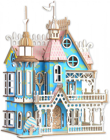 Puzzle 3D, din lemn, Vila fantastica, 174 piese [0]