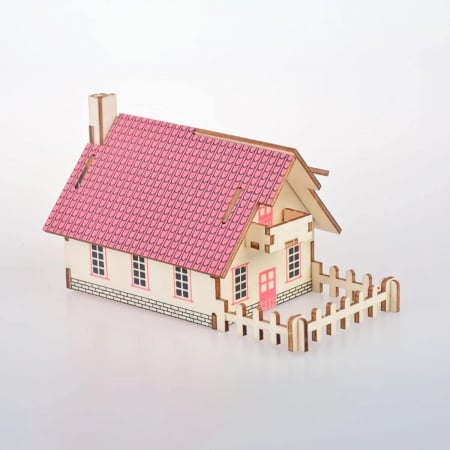 Puzzle 3D, din lemn, Casuta fermierului, 20 piese [1]