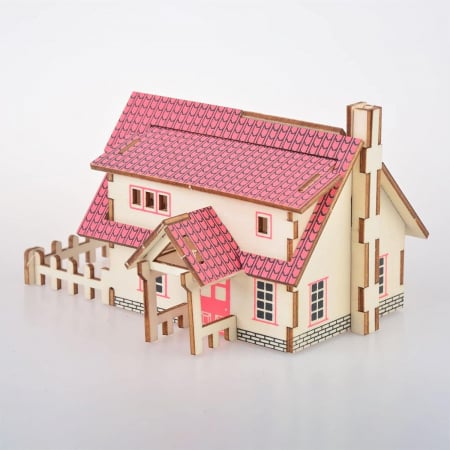 Puzzle 3D, din lemn, Casuta fermierului, 20 piese [3]