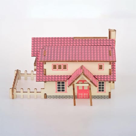 Puzzle 3D, din lemn, Casuta fermierului, 20 piese [2]