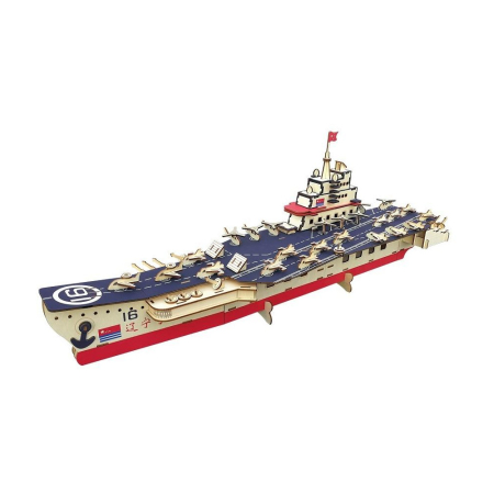 Puzzle 3D, din lemn, Portavion, 142 piese [1]