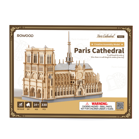Puzzle 3D, din lemn, Catedrala Notre Dame, 330 piese [4]
