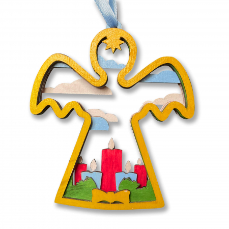 Puzzle 3D din lemn, cu acuarele, Miracol de Craciun [0]