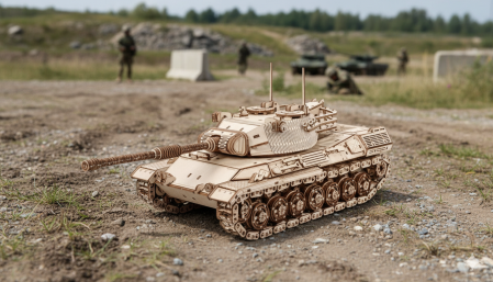 Puzzle 3D, din lemn World of tanks, Leopard 1, 936 piese [14]