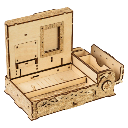 Puzzle 3D, din lemn, electric, Cufar nordic, 202 piese [6]