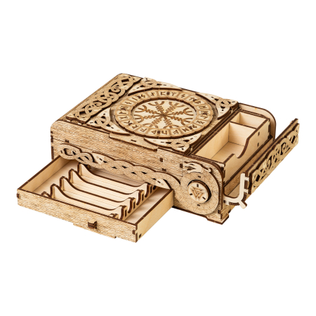 Puzzle 3D, din lemn, electric, Cufar nordic, 202 piese [1]