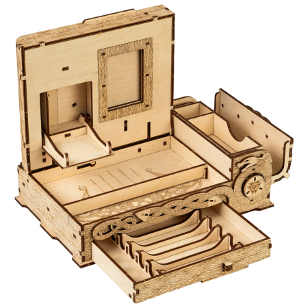 Puzzle 3D, din lemn, electric, Cufar nordic, 202 piese [5]