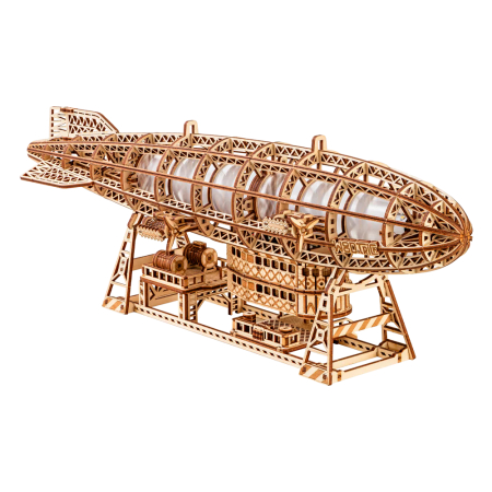 Puzzle 3D, din lemn, electric, Zepelin luminos, 487 piese [1]