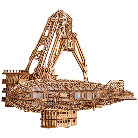 Puzzle 3D, din lemn, electric, Zepelin luminos, 487 piese [2]