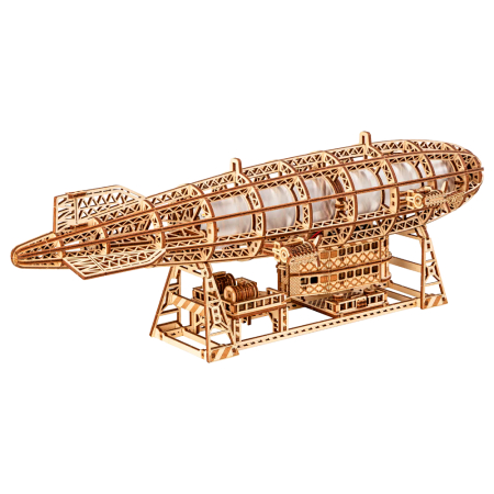 Puzzle 3D, din lemn, electric, Zepelin luminos, 487 piese [4]