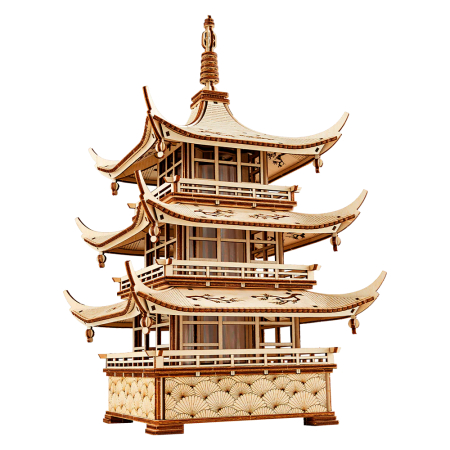 Puzzle 3D, din lemn, electric, Turnul armoniei, 259 piese [3]