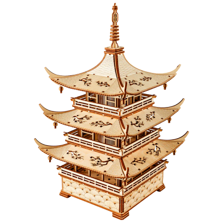 Puzzle 3D, din lemn, electric, Turnul armoniei, 259 piese [1]