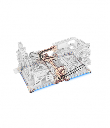 Puzzle mecanic 3D - Puzzle 3D, din lemn, Element conector sine marble run