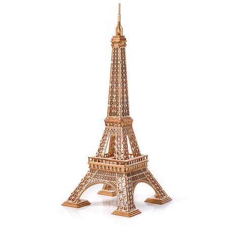 Puzzle 2&3D - Puzzle 3D, din lemn, Turnul Eiffel, 122 piese