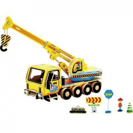 Puzzle 3D din lemn, Macara, 74 piese [0]