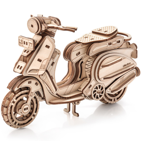 Puzzle 2&3D - Puzzle 3D, din lemn, Scooter Kymco Sting, 172 piese