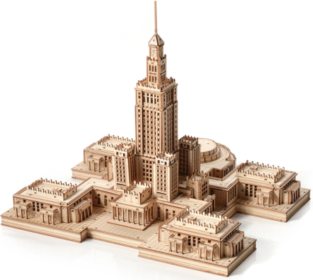 Puzzle 3D - Puzzle 3D, din lemn, Palatul culturii si stiintei, 511 piese