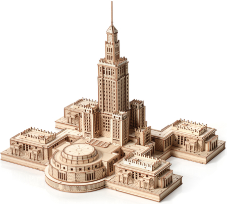 Puzzle 3D, din lemn, Palatul culturii si stiintei, 511 piese [1]