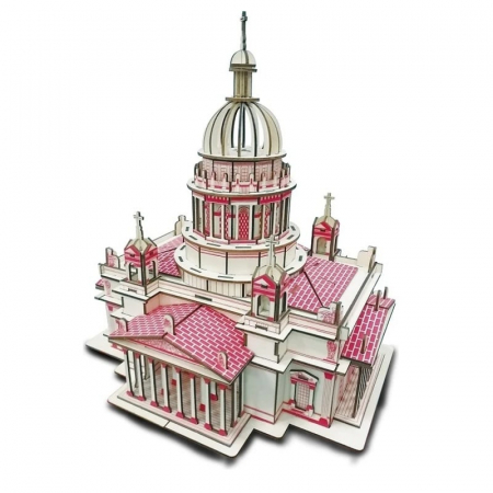 Casute DIY - Puzzle 3D, din lemn, Catedrala Issa din Kiev, 238 piese