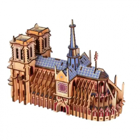 Puzzle 3D, din lemn, Catedrala Notre Dame, 216 piese [2]
