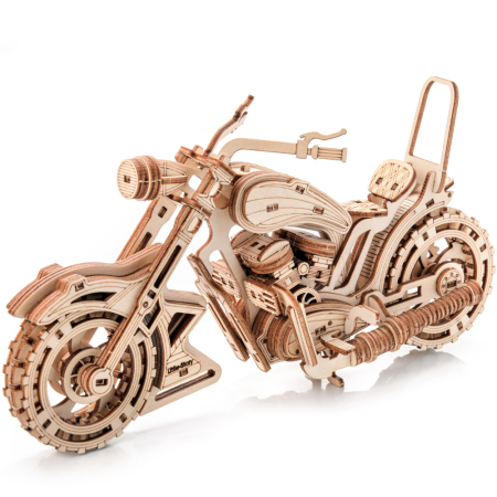 Puzzle 3D, din lemn, Motocicleta Yankee Chopper, 202 piese [6]