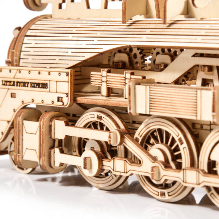 Puzzle 3D, din lemn, Locomotiva cu abur, 279 piese [5]