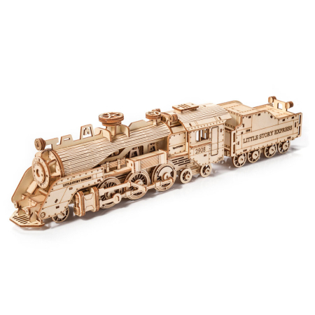 Puzzle 3D, din lemn, Locomotiva cu abur, 279 piese [1]