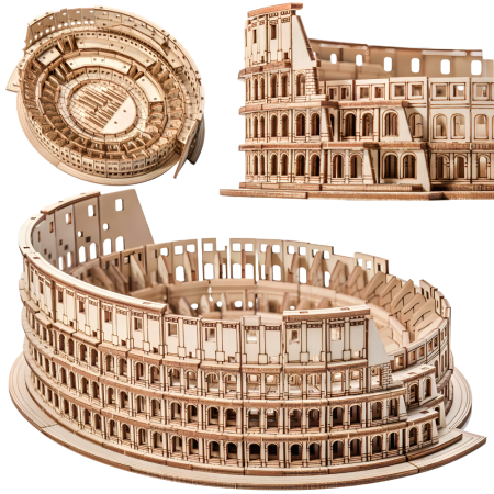 Puzzle 3D, din lemn, Colosseum, 430 piese [7]