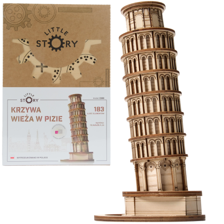 Puzzle 3D, din lemn, Turnul din Pisa, 183 piese [5]